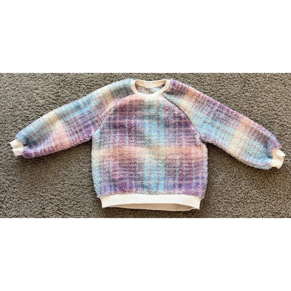 ROXY Girls Multicolor Fleece Sweatshirt Size 4 Beach Boho Style